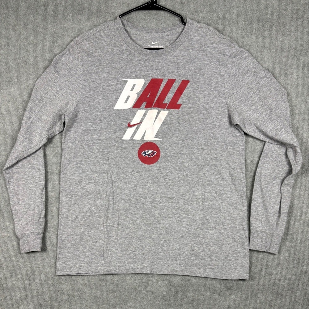 Nike The Nike Tee‎ Long Sleeve Ball In Graphic Shirt Medium Gray